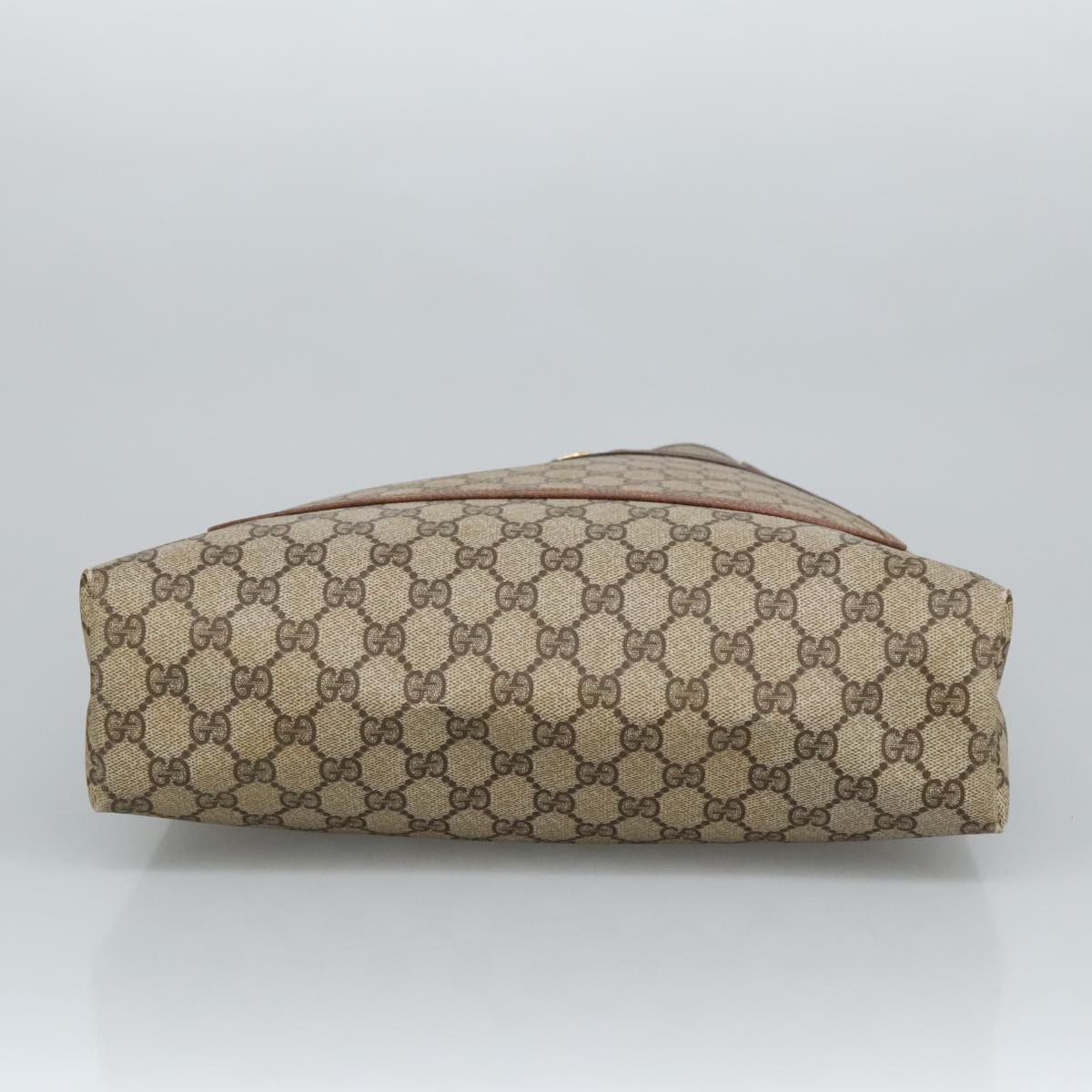 GUCCI GG Supreme Web Sherry Line Tote Bag PVC Beige Gold 89 02 003 98727
