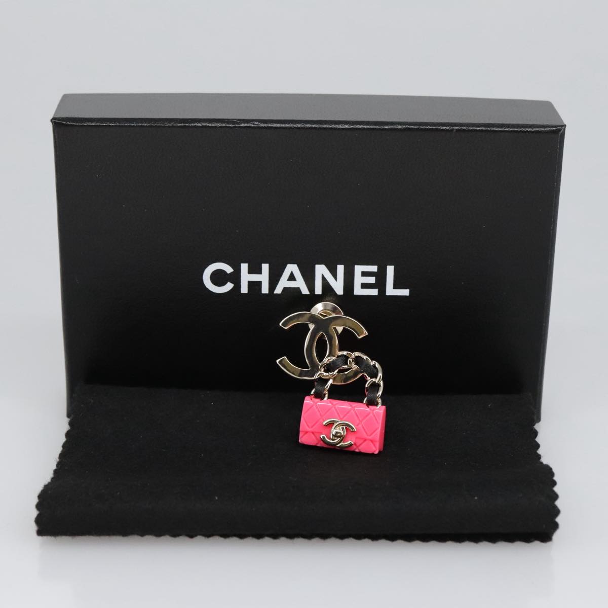 CHANEL COCO Mark Brooch metal Silver CC 98931