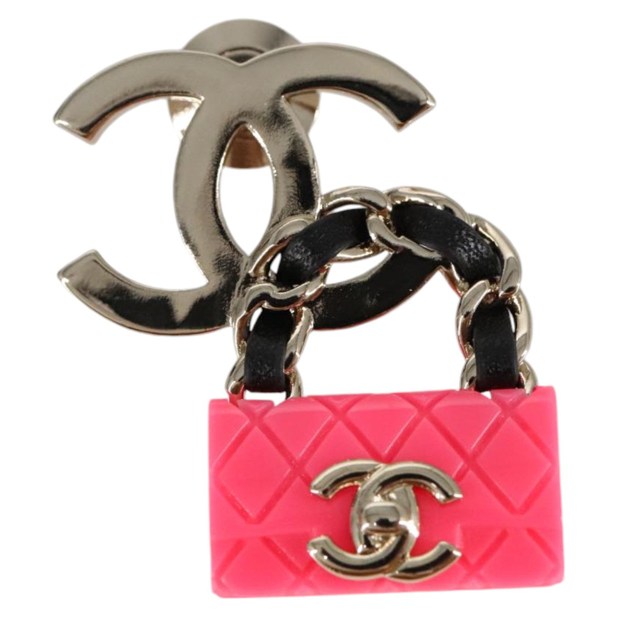 CHANEL COCO Mark Brooch metal Silver CC 98931