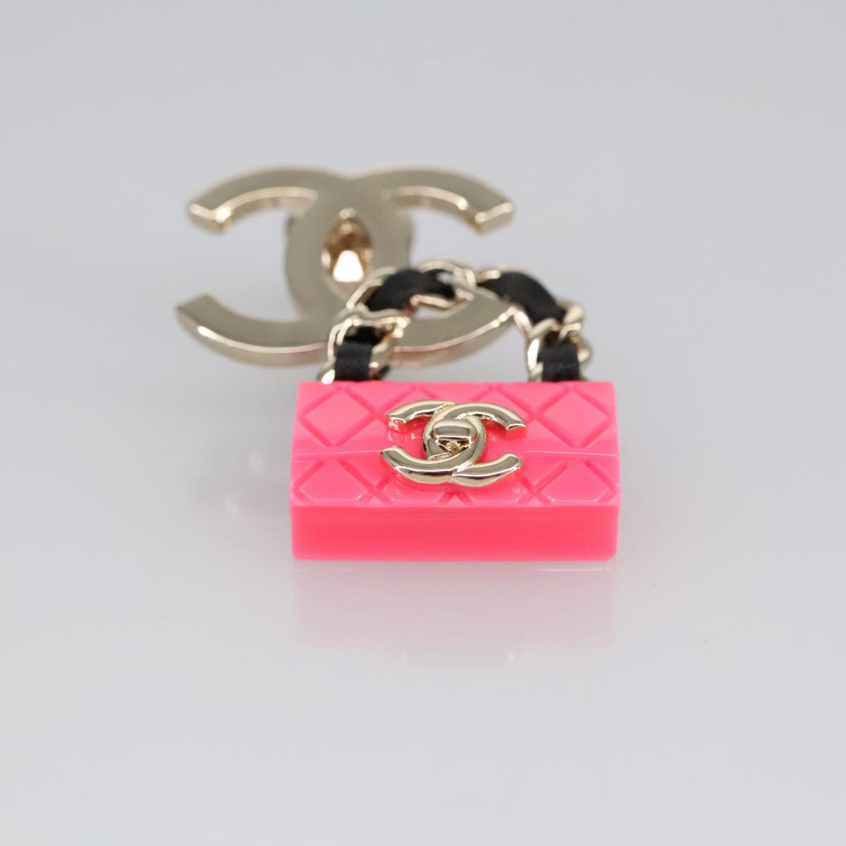 CHANEL COCO Mark Brooch metal Silver CC 98931