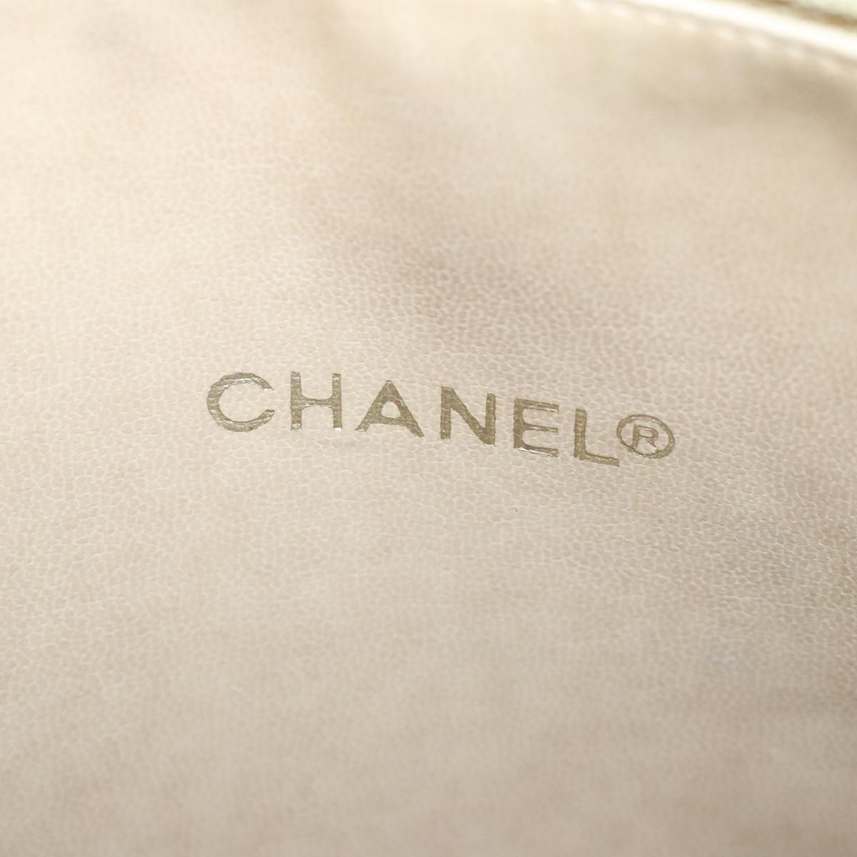 CHANEL Matelasse Chain Tote Bag Lamb Skin Beige Gold CC 99375