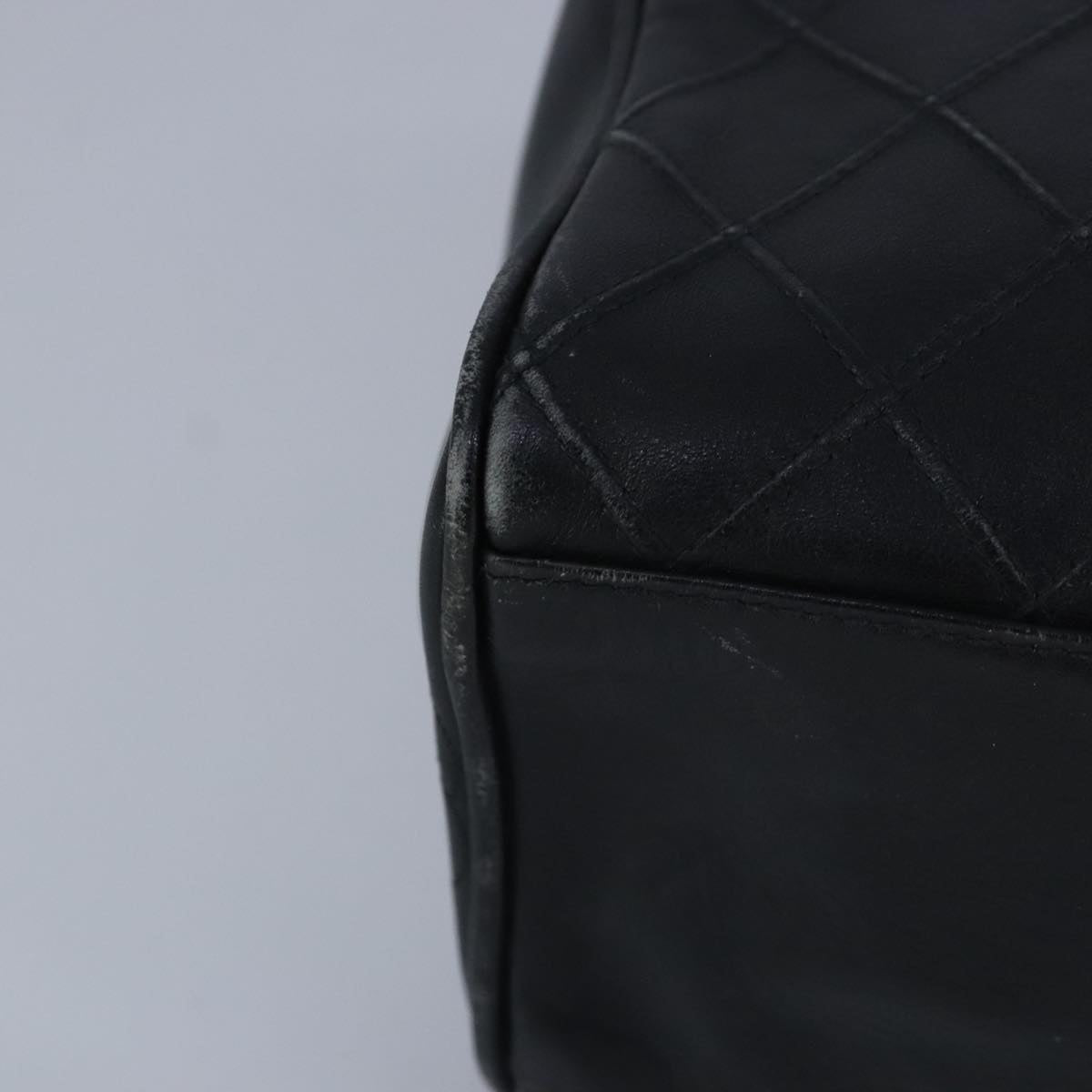 CHANEL Clutch Bag Lamb Skin Black CC 99481