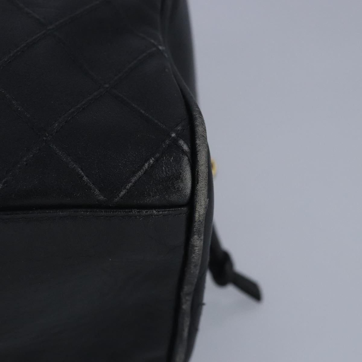 CHANEL Clutch Bag Lamb Skin Black CC 99481