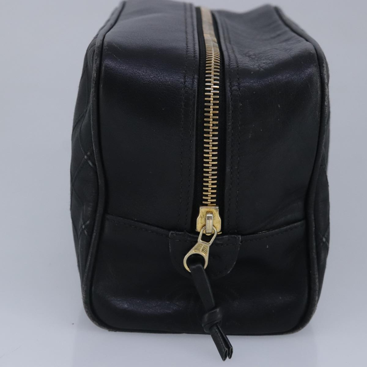 CHANEL Clutch Bag Lamb Skin Black CC 99481