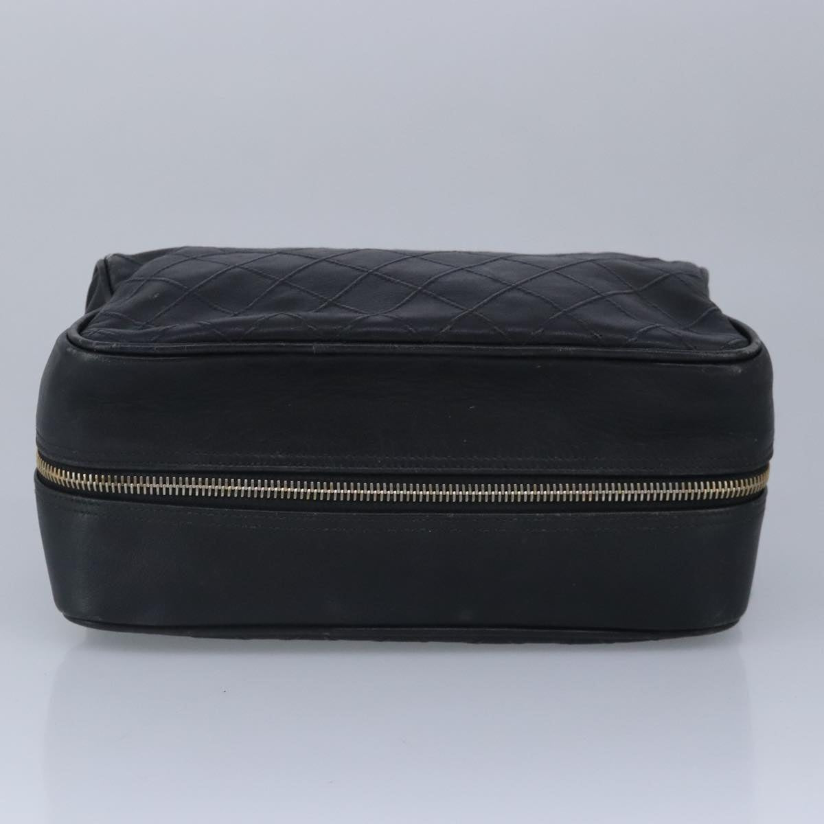 CHANEL Clutch Bag Lamb Skin Black CC 99481