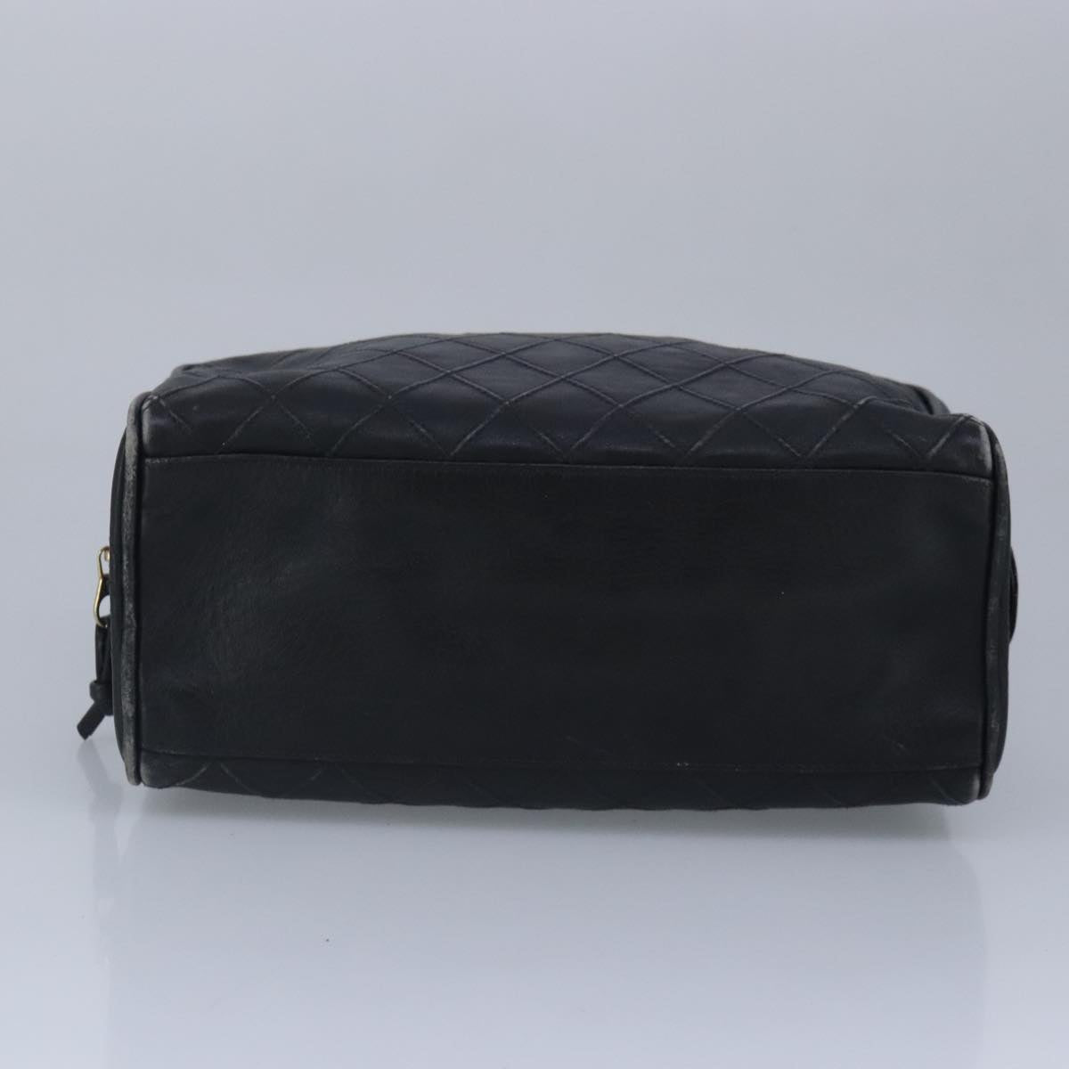 CHANEL Clutch Bag Lamb Skin Black CC 99481