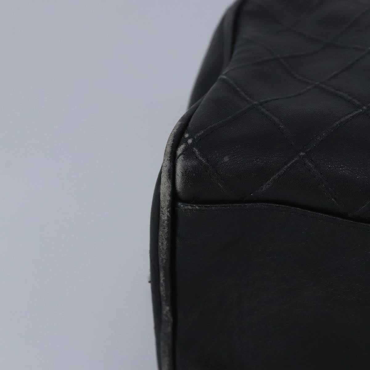 CHANEL Clutch Bag Lamb Skin Black CC 99481