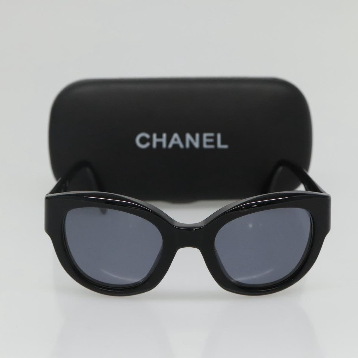 CHANEL Sunglasses plastic Black CC 99551