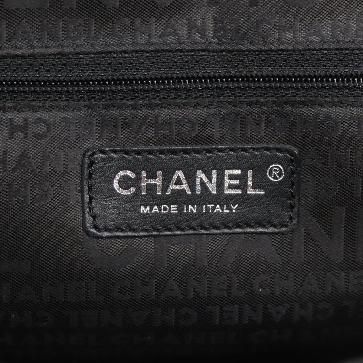 CHANEL Camelia Chain Shoulder Bag Canvas Purple CC 99854A