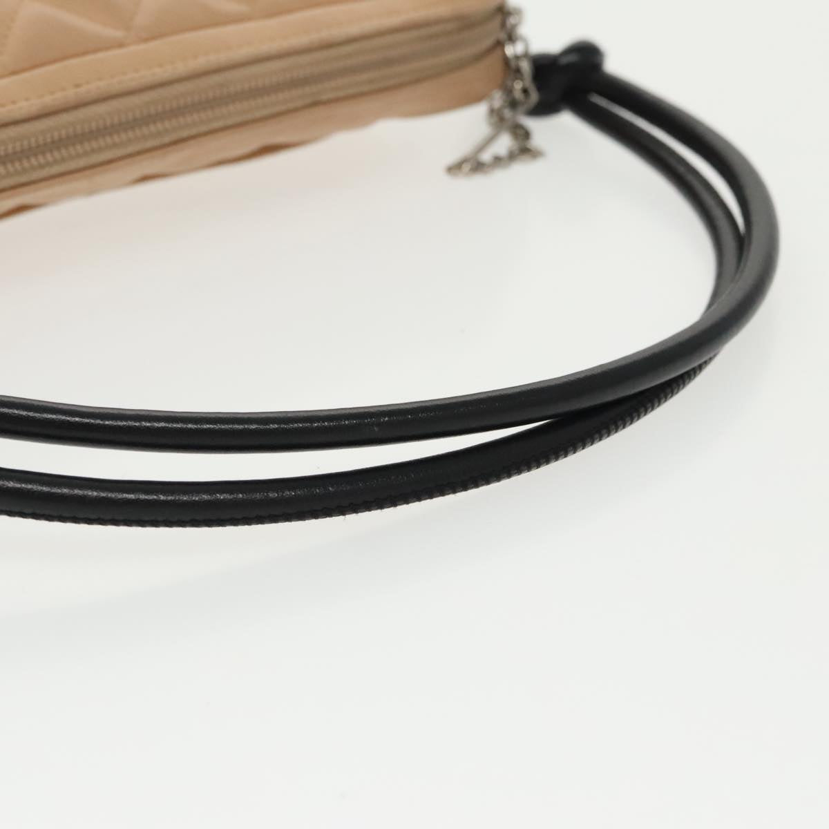 CHANEL Cambon Line Shoulder Bag Leather Beige Silver CC 99937