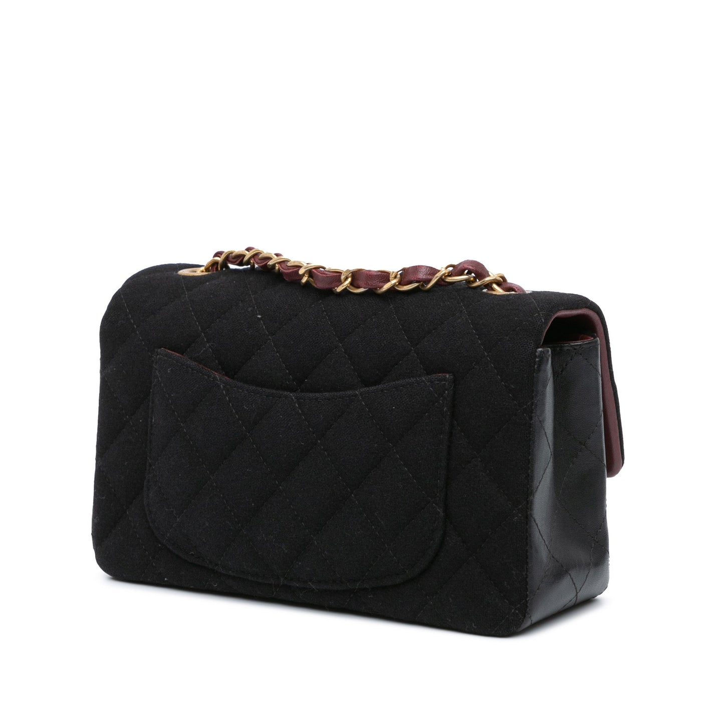 Chanel Sac Mini Rectangular Felt Paris-Hamburg Charms Flap