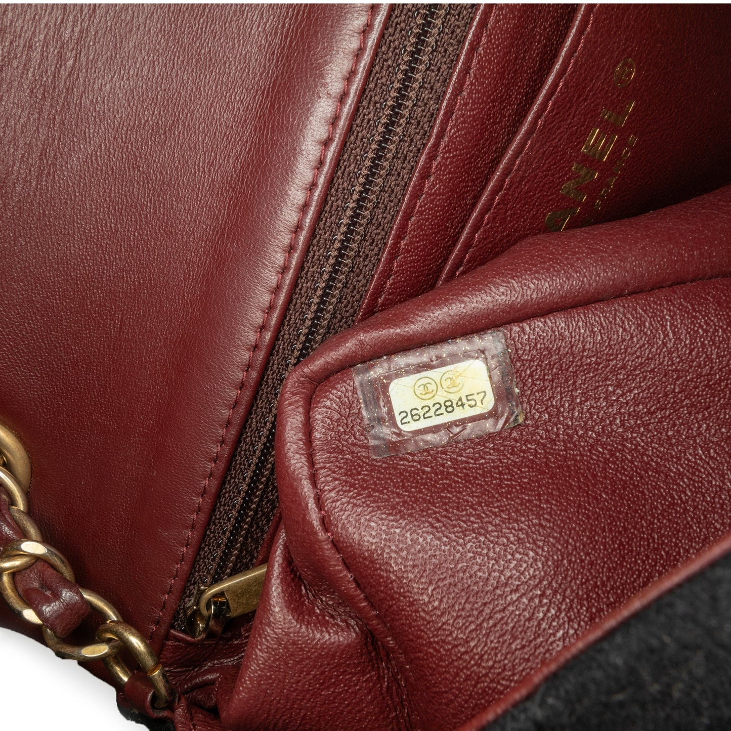 Chanel Sac Mini Rectangular Felt Paris-Hamburg Charms Flap
