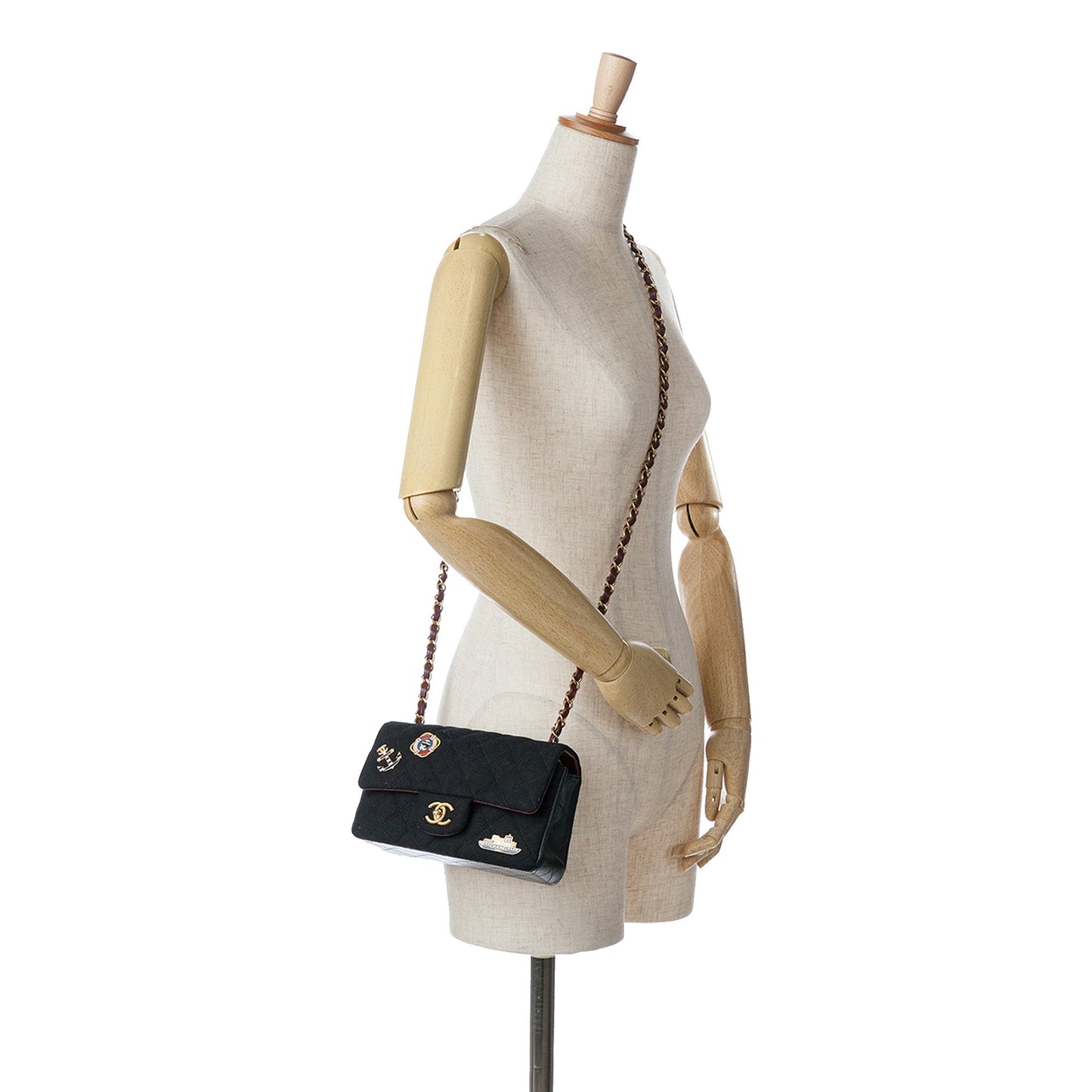 Chanel Sac Mini Rectangular Felt Paris-Hamburg Charms Flap