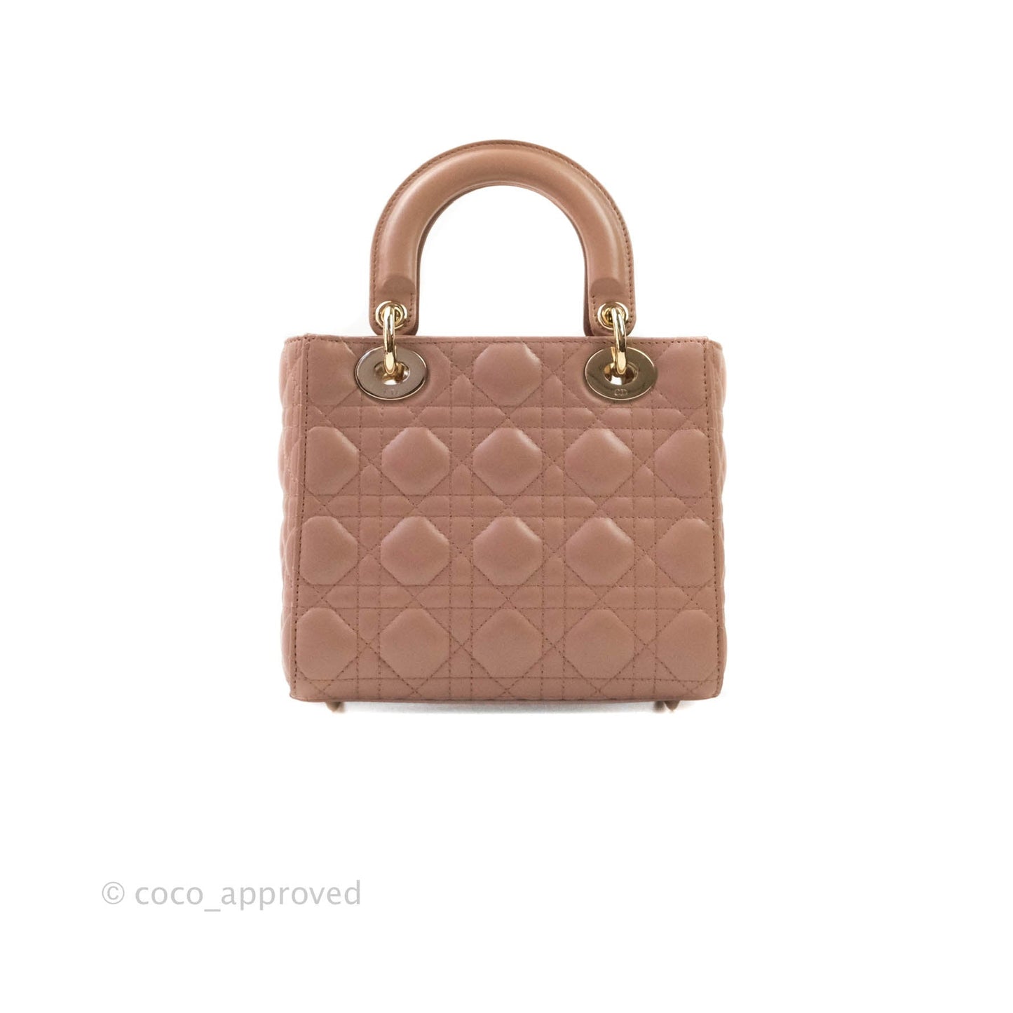 Christian Dior Lambskin My ABCDior Lady Dior Dark Beige Gold Hardware