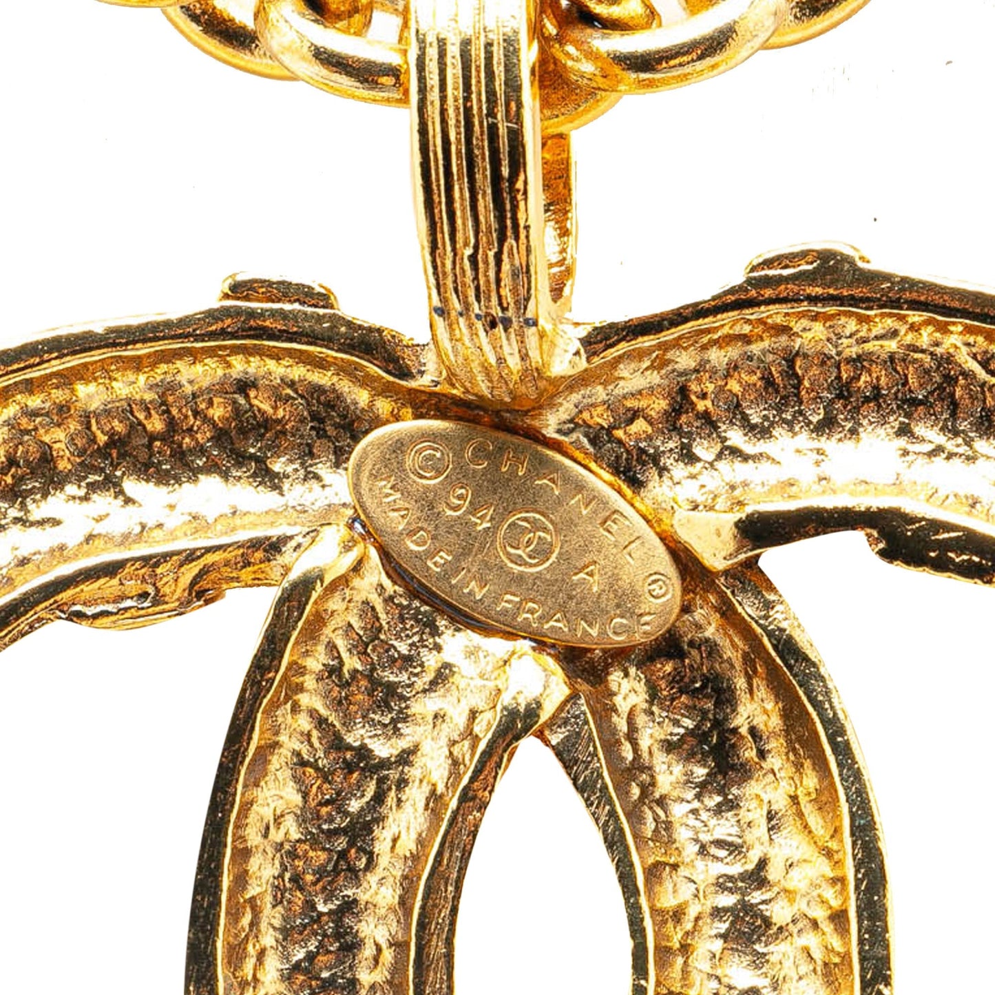 Gold Chanel Gold Plated CC Bullet Long Necklace