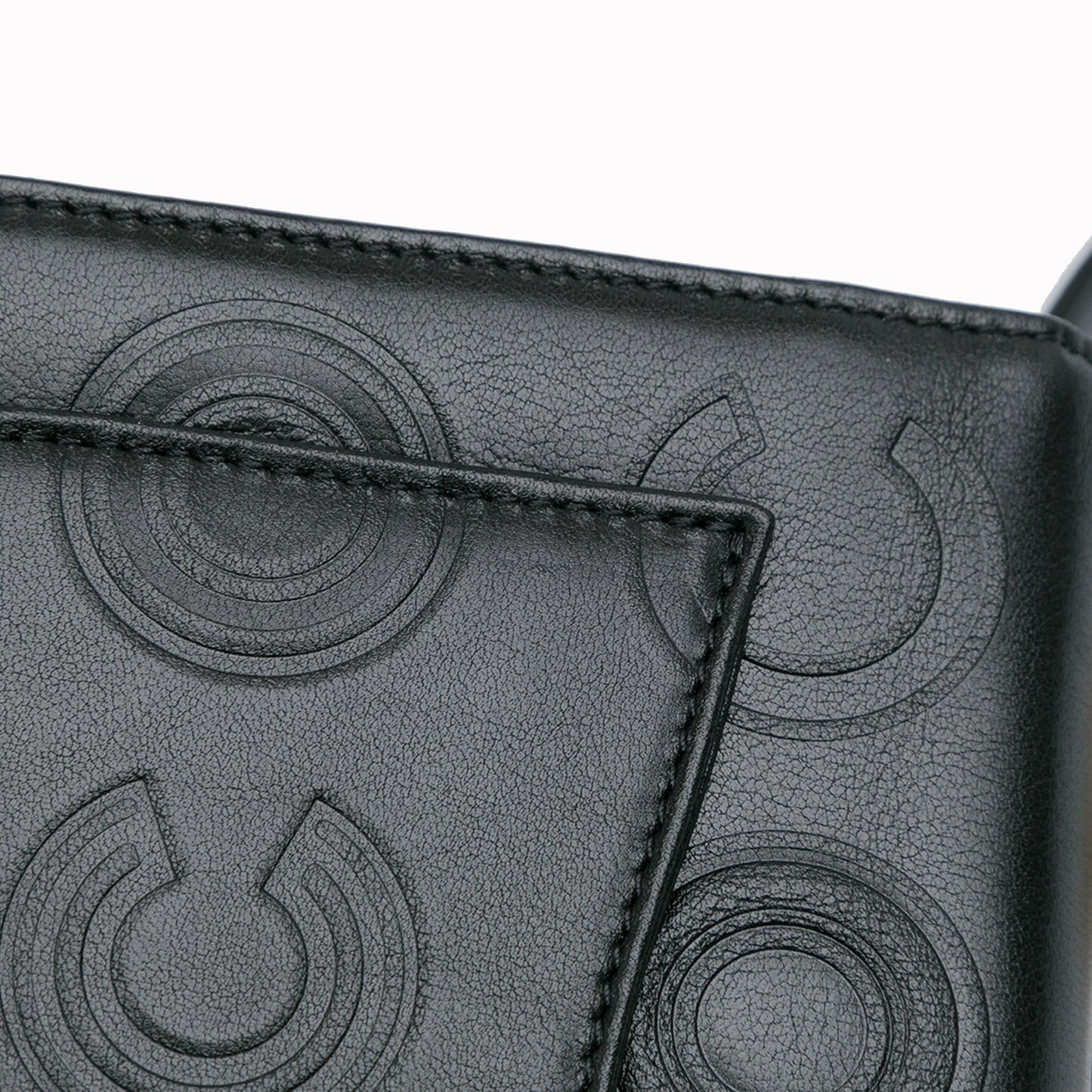 Black Chanel Mini Square Coco Embossed Calfskin Flap Crossbody Bag