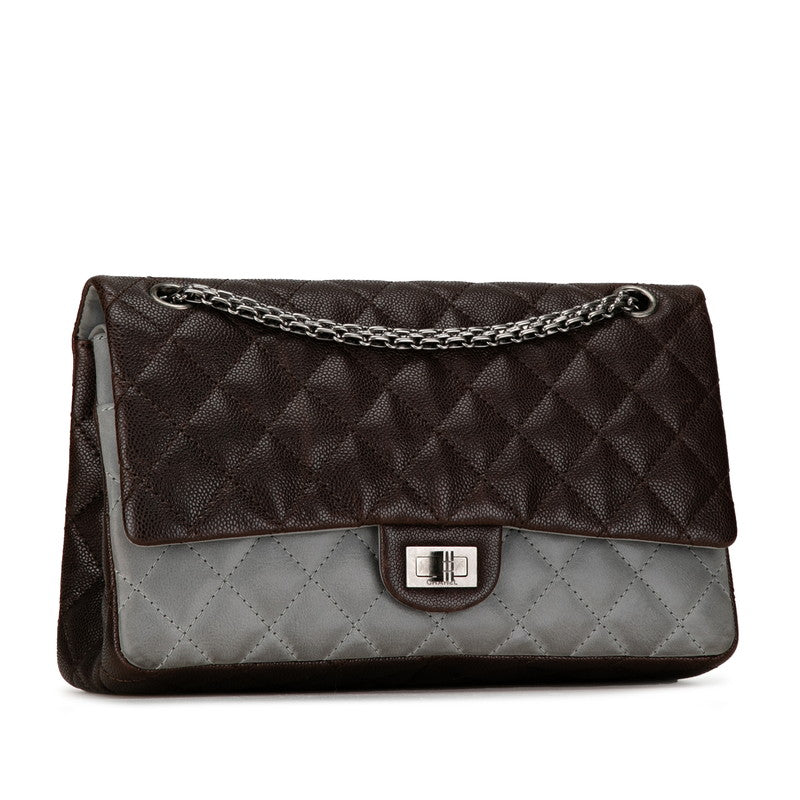 Chanel Quilted Double Flap Bicolor Chain Shoulder Bag