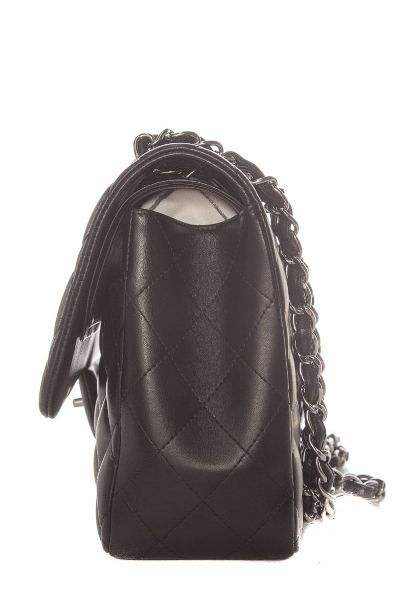 Chanel Black Jumbo Lambskin Double SHW Handbag
