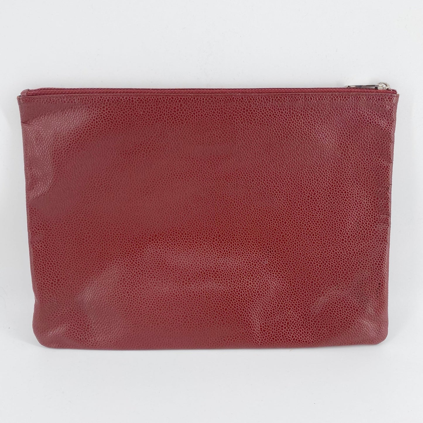 Chanel Red Leather Clutch