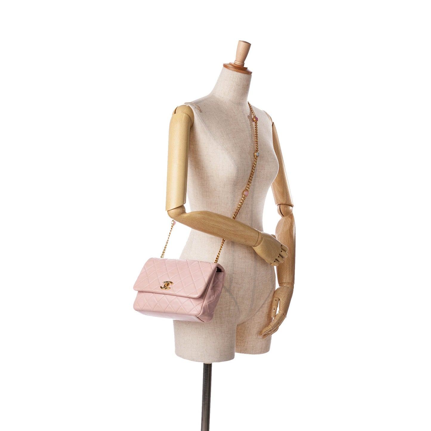 Chanel Sac CC Quilted Lambskin Embellished Chain Flap