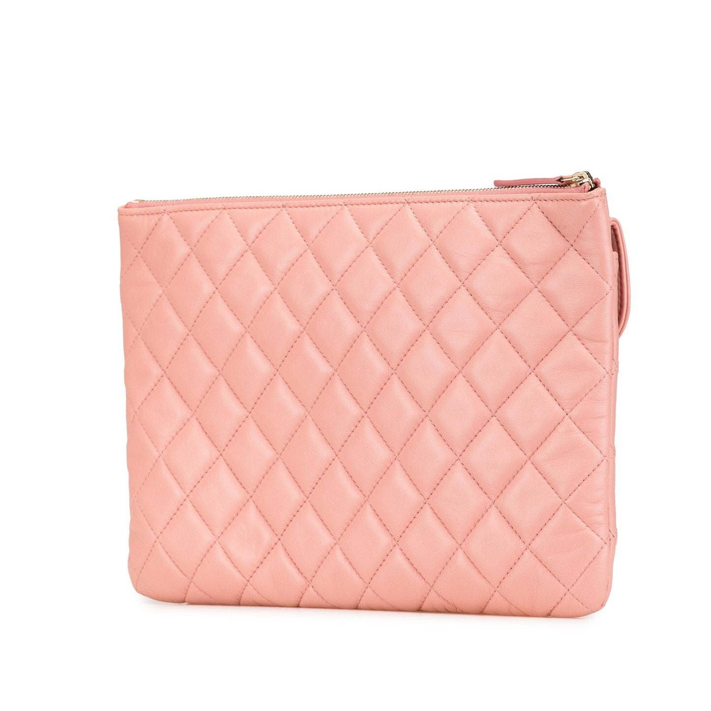 Chanel Sac Medium Quilted Lambskin Flap O Case Clutch