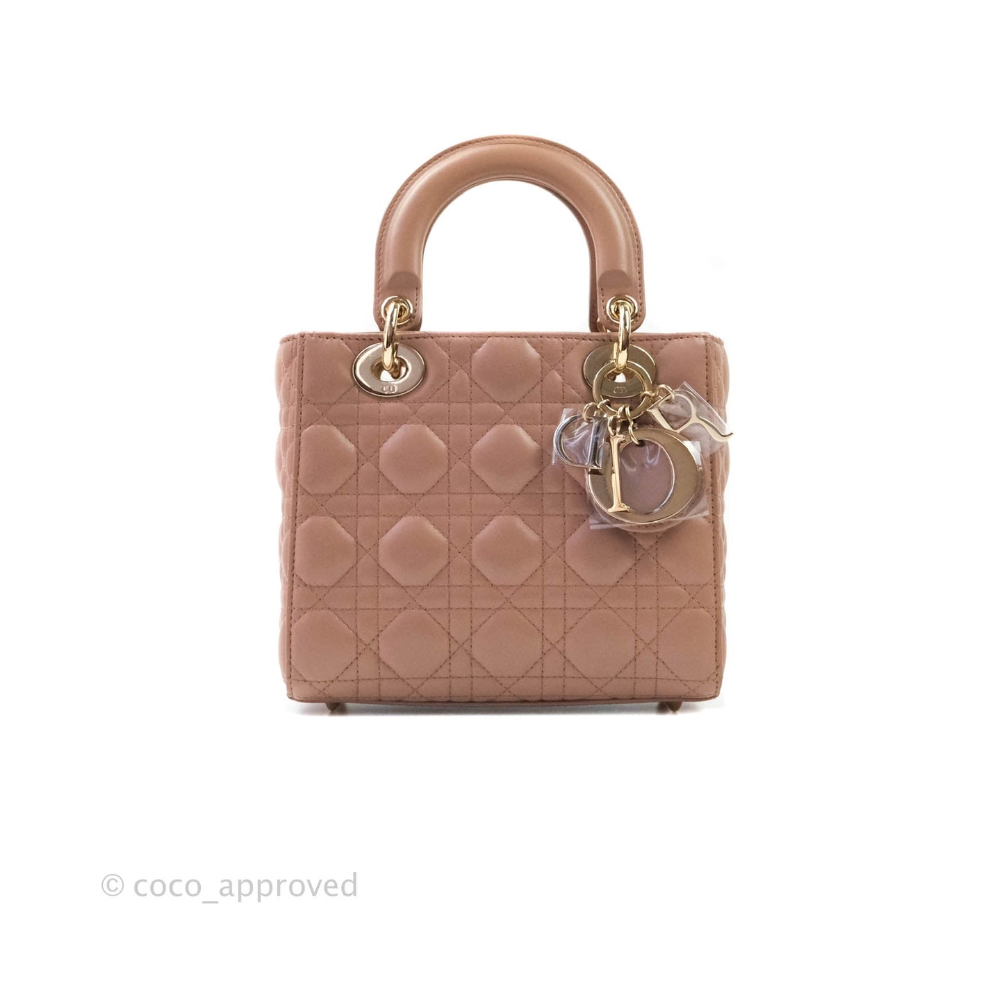 Christian Dior Lambskin My ABCDior Lady Dior Dark Beige Gold Hardware