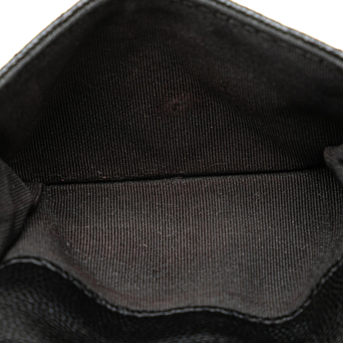 Black Chanel CC Quilted Caviar Trifold Wallet