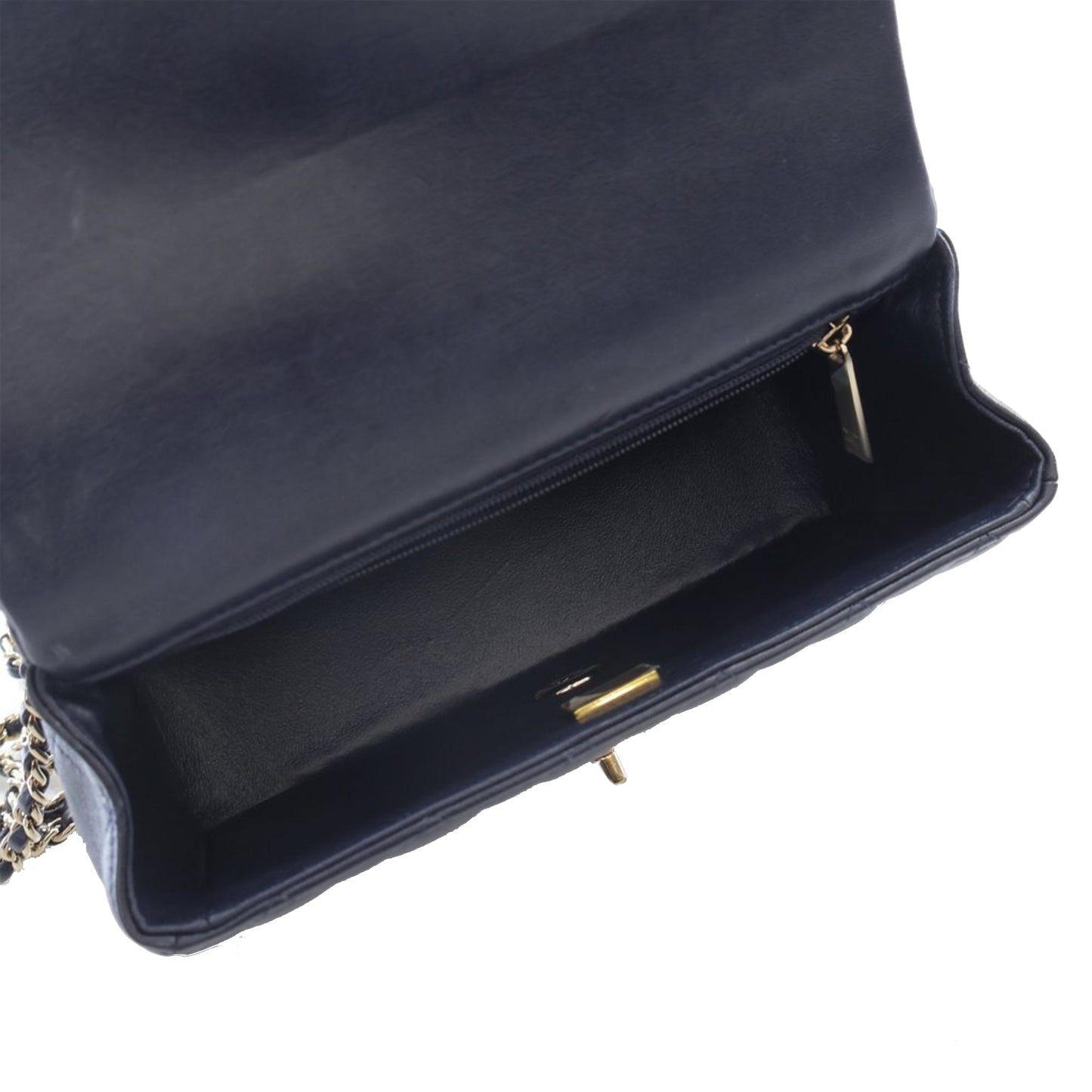 Chanel Sac Mini Rectangular Lambskin Top Handle Flap