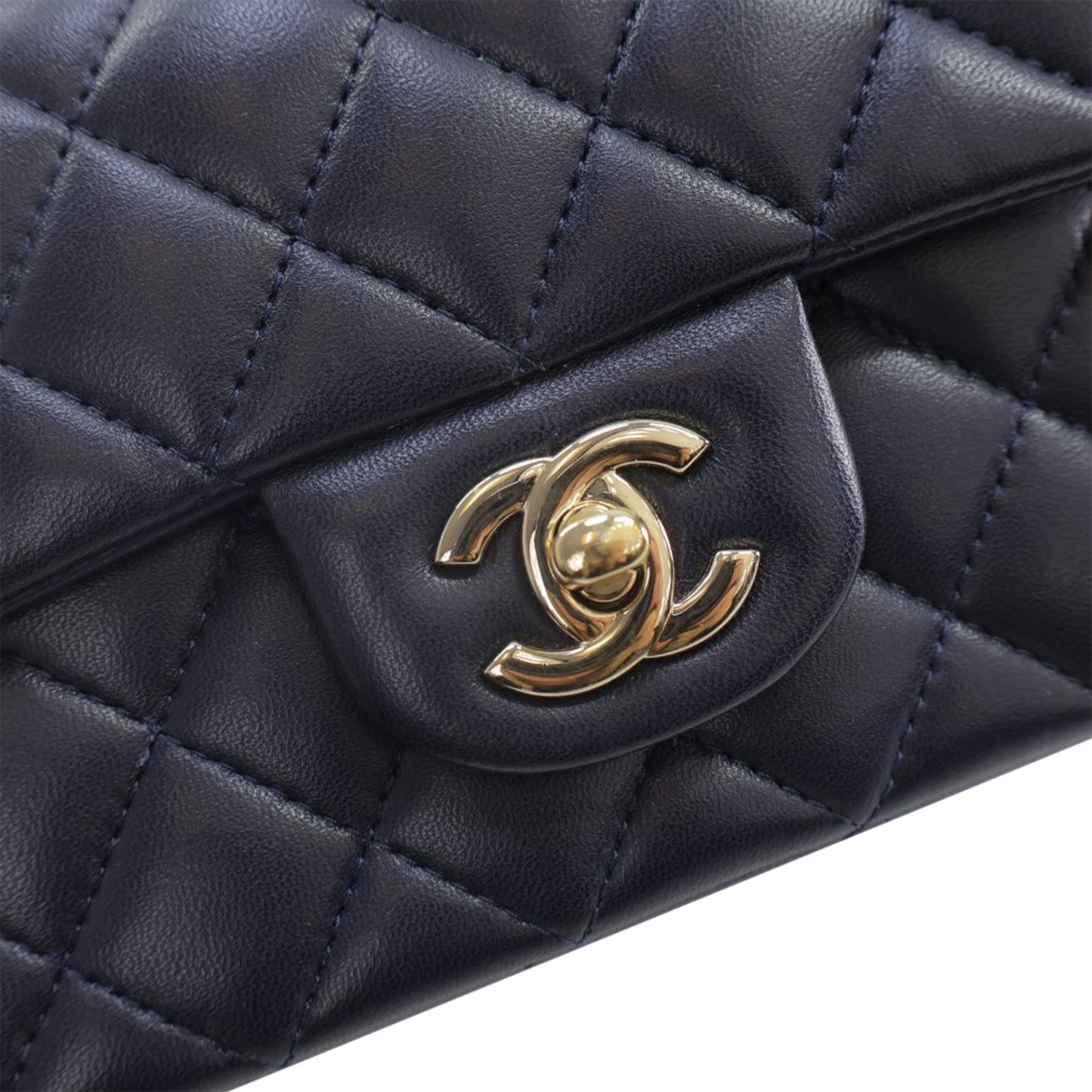Chanel Sac Mini Rectangular Lambskin Top Handle Flap
