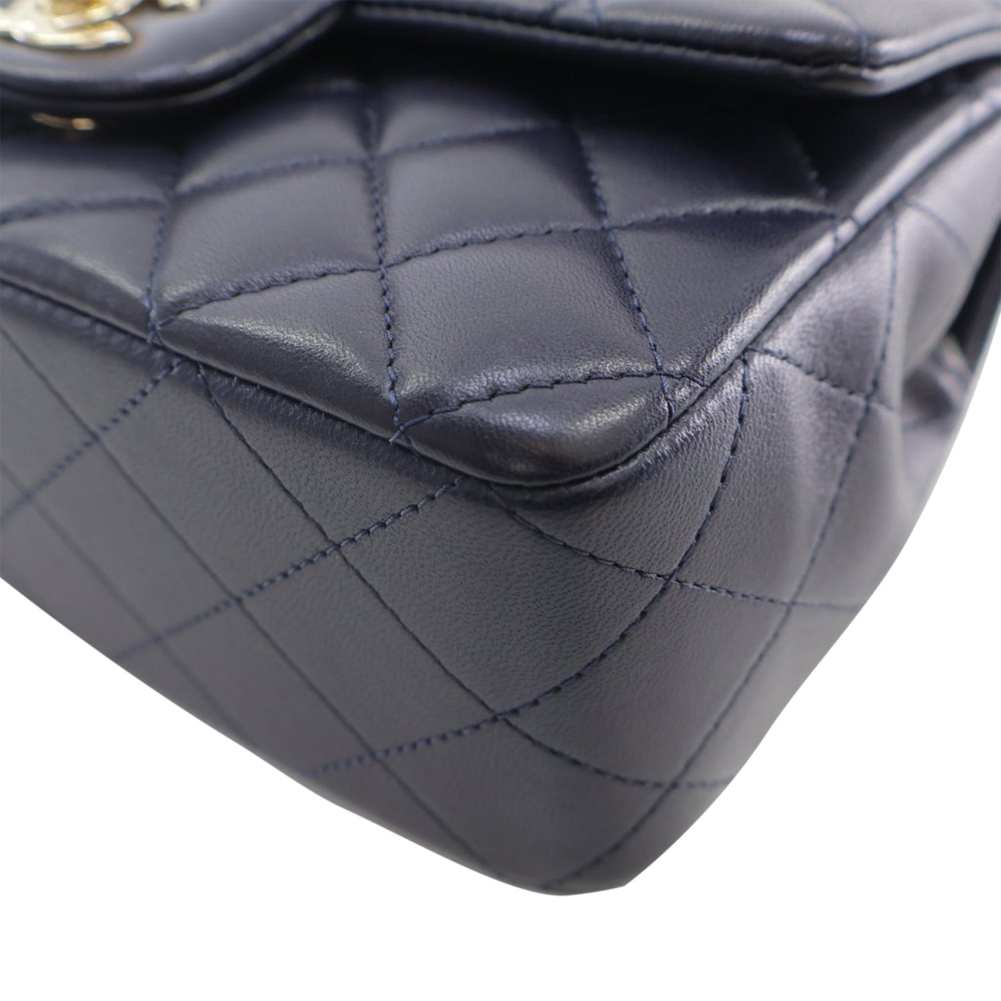 Chanel Sac Mini Rectangular Lambskin Top Handle Flap