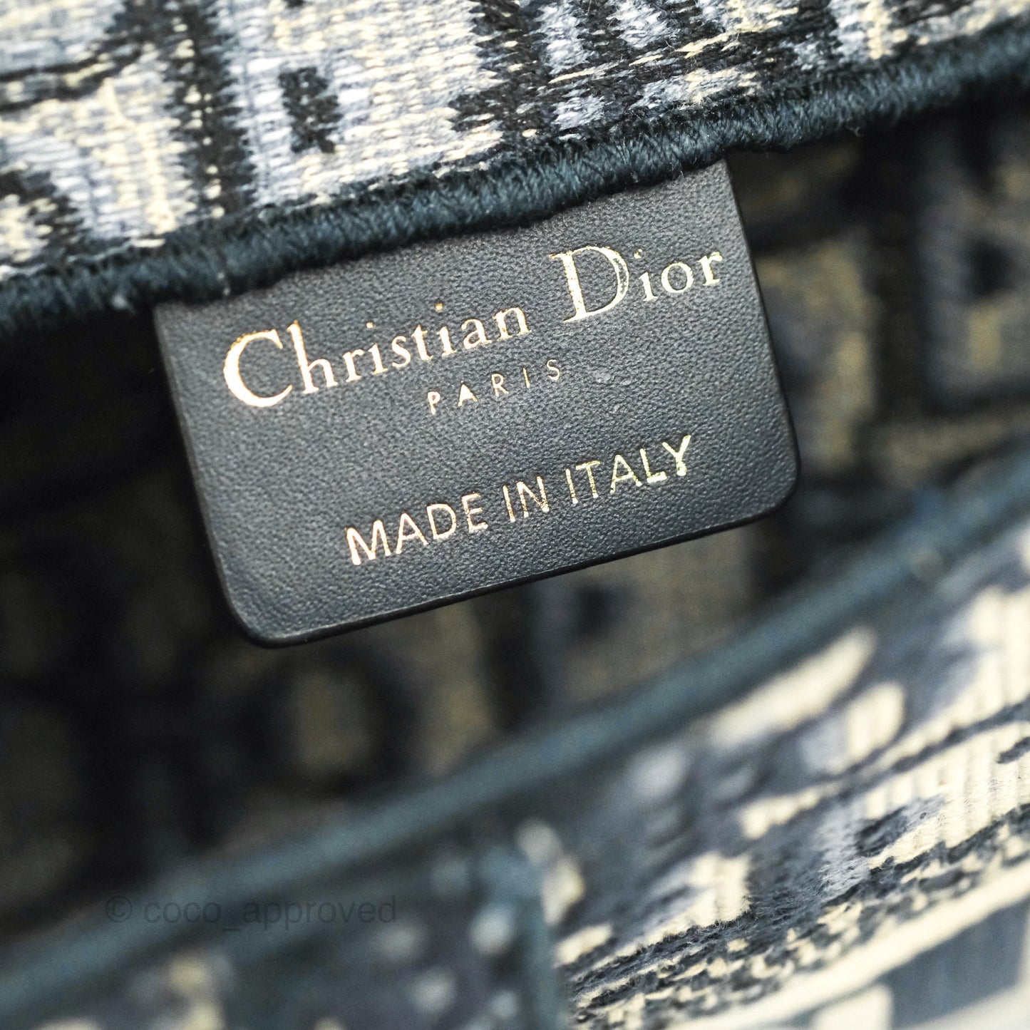 Christian Dior Navy Oblique Slim Saddle Pouch