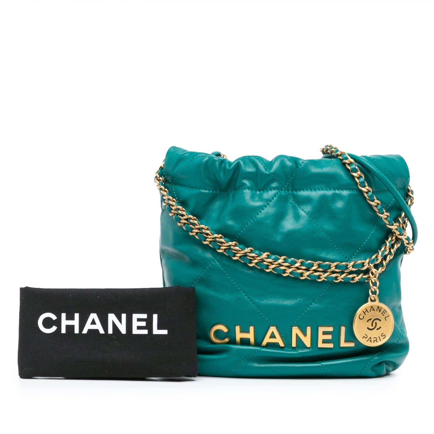 Chanel Sac Mini Shiny Calfskin 22 Handbag