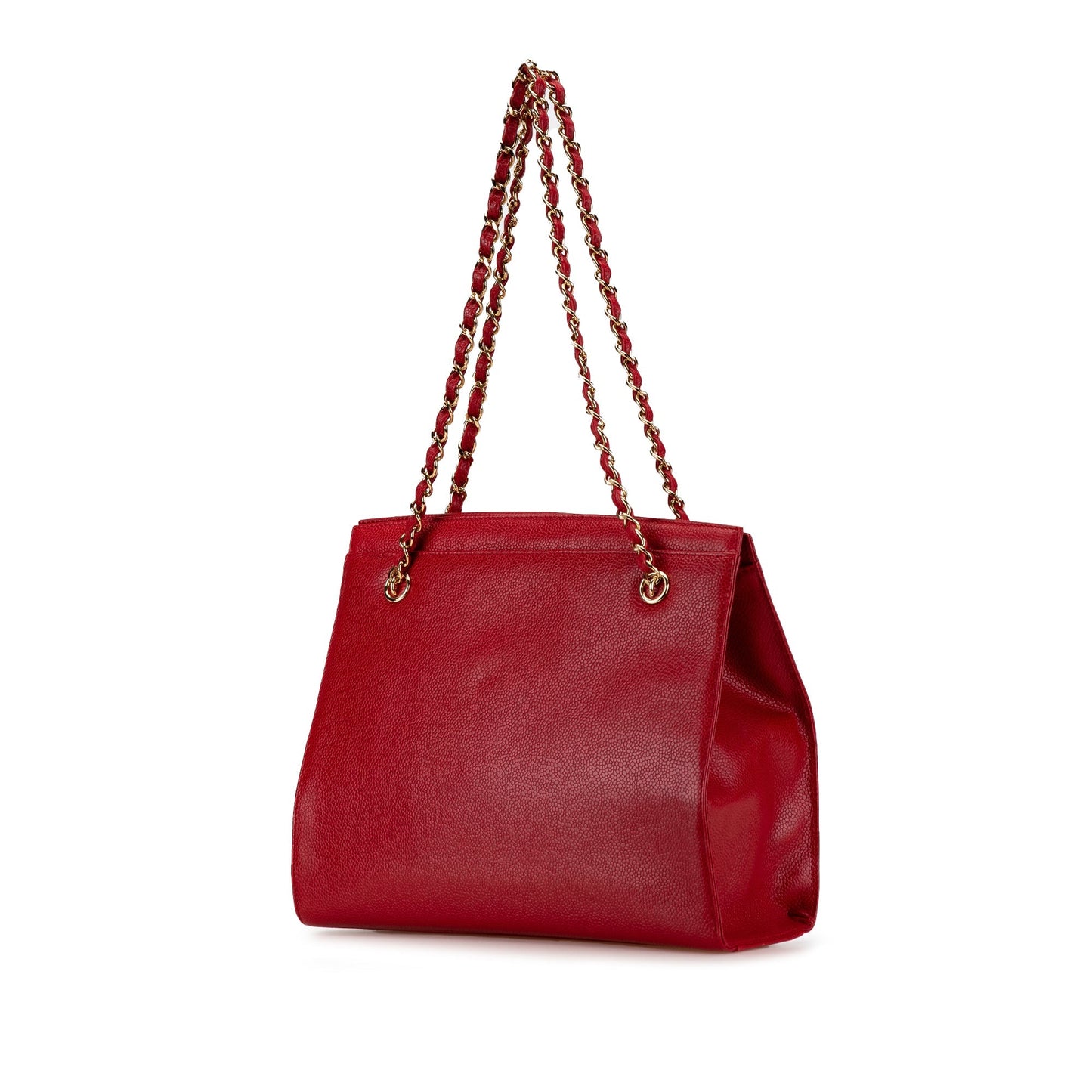 Chanel Sac CC Caviar Turn Lock Chain Tote