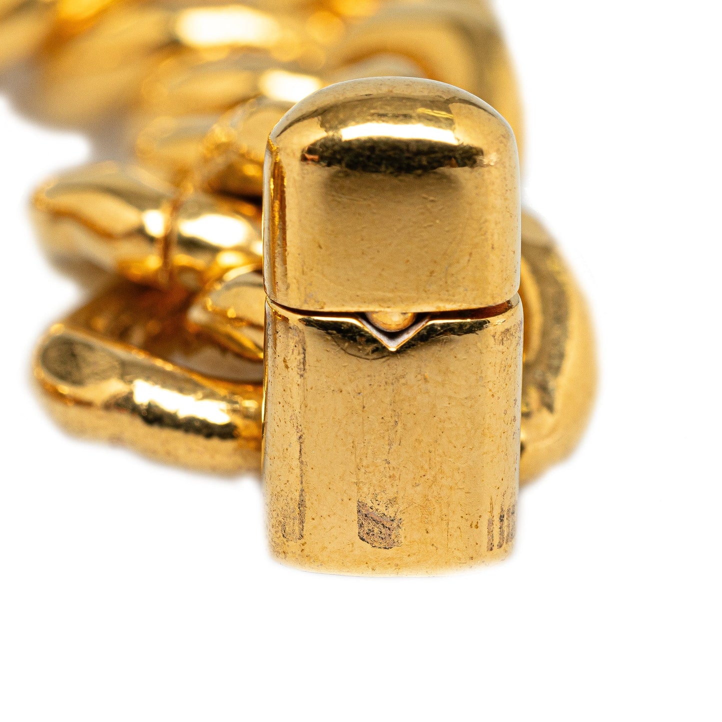 Gold Chanel CC Turnlock Chain Bracelet