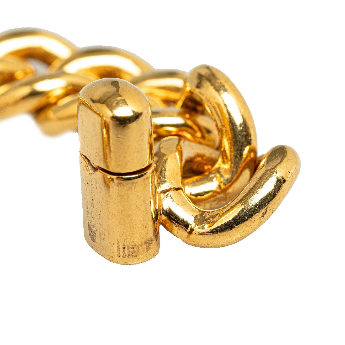 Gold Chanel CC Turnlock Chain Bracelet