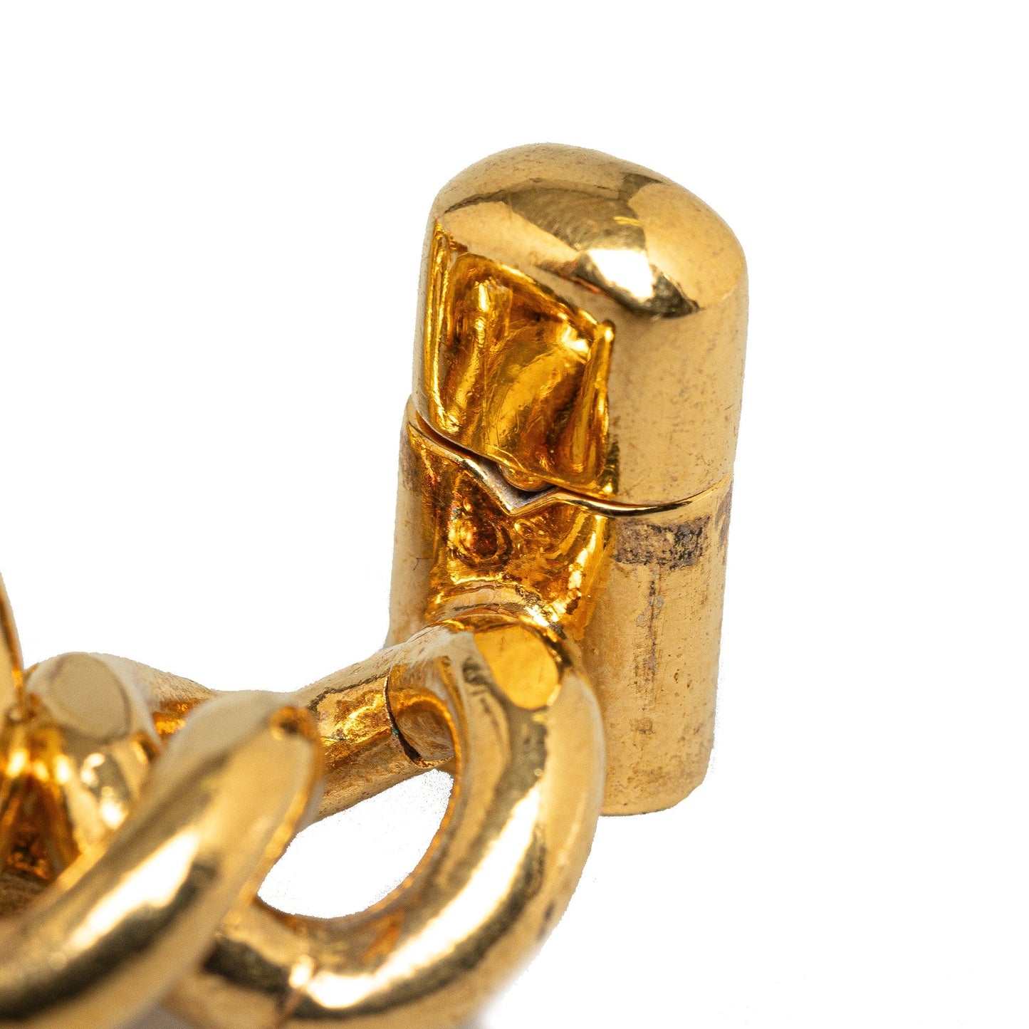 Gold Chanel CC Turnlock Chain Bracelet