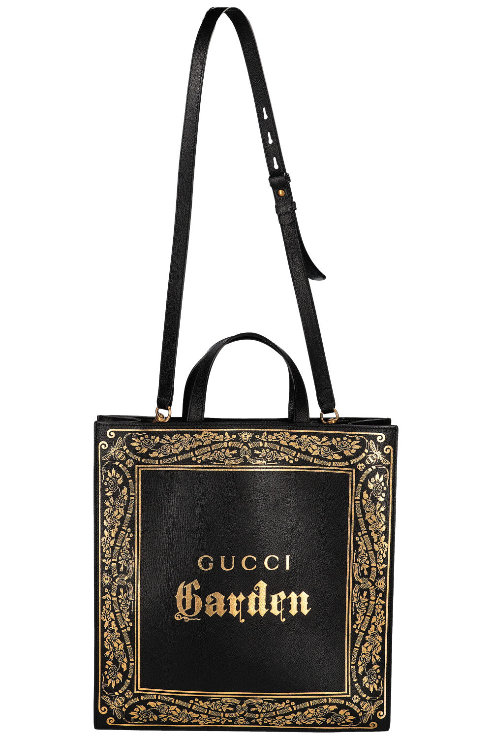 GUCCI Butterfly Convertible Soft Open Tote Black
