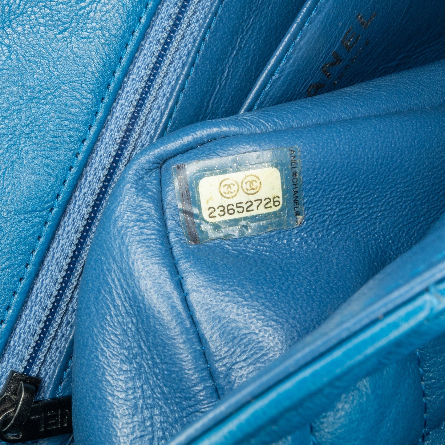 Blue Chanel Mini Rectangular Classic Lambskin Single Flap Crossbody Bag