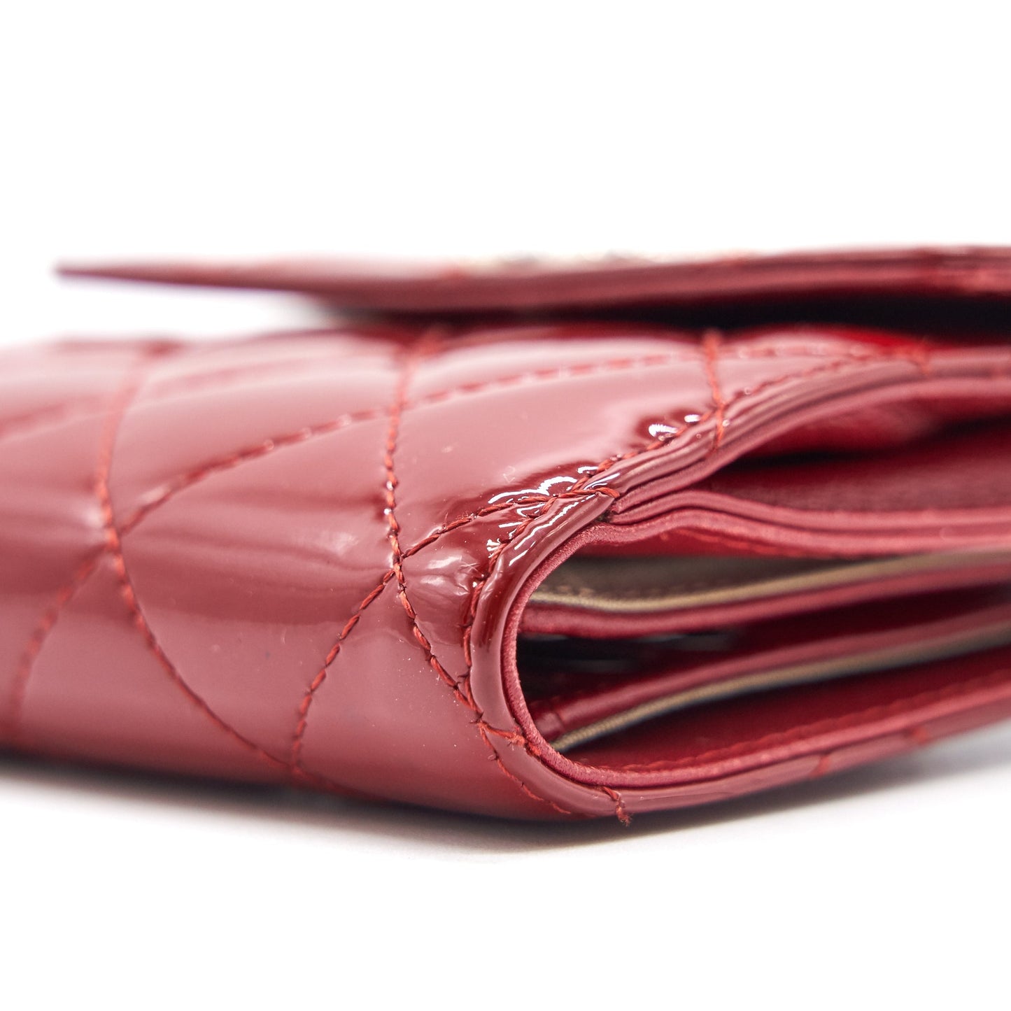 Chanel Patent small Wallet Rouge SHW