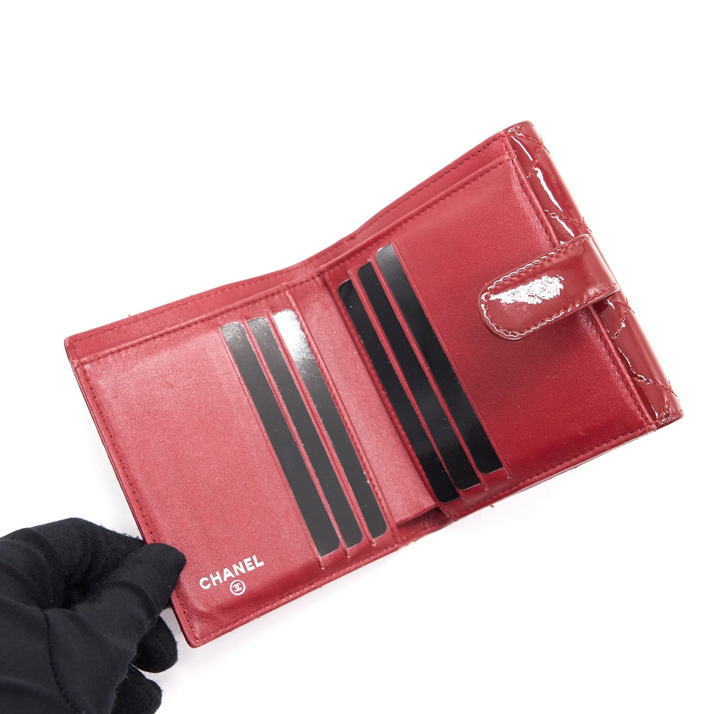 Chanel Patent small Wallet Rouge SHW