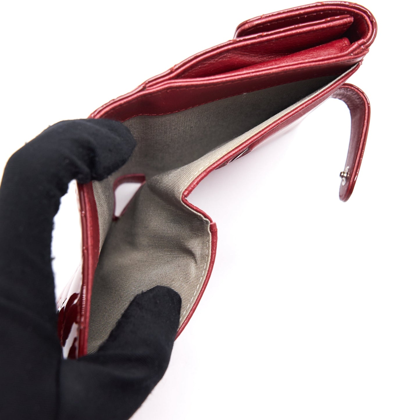 Chanel Patent small Wallet Rouge SHW