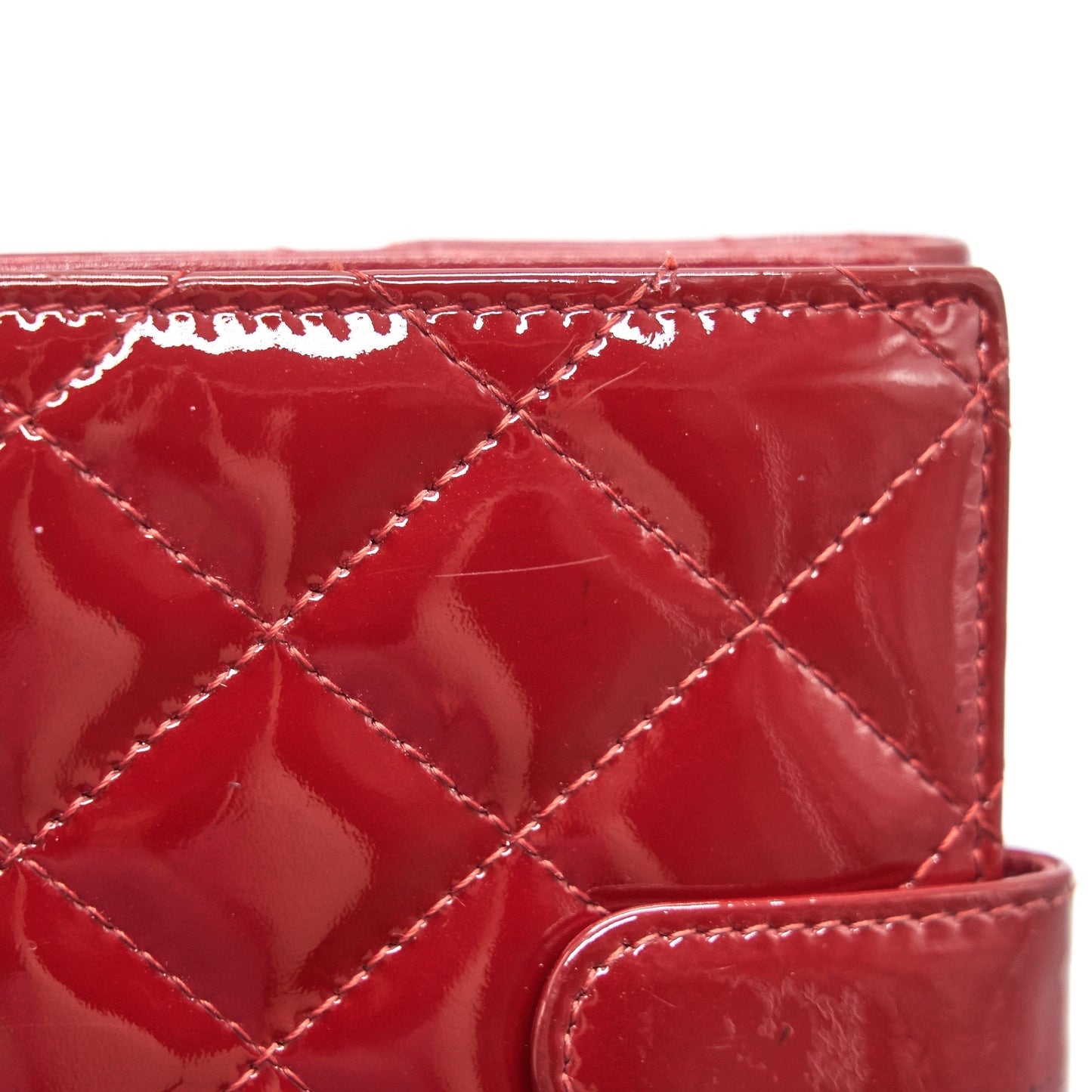 Chanel Patent small Wallet Rouge SHW