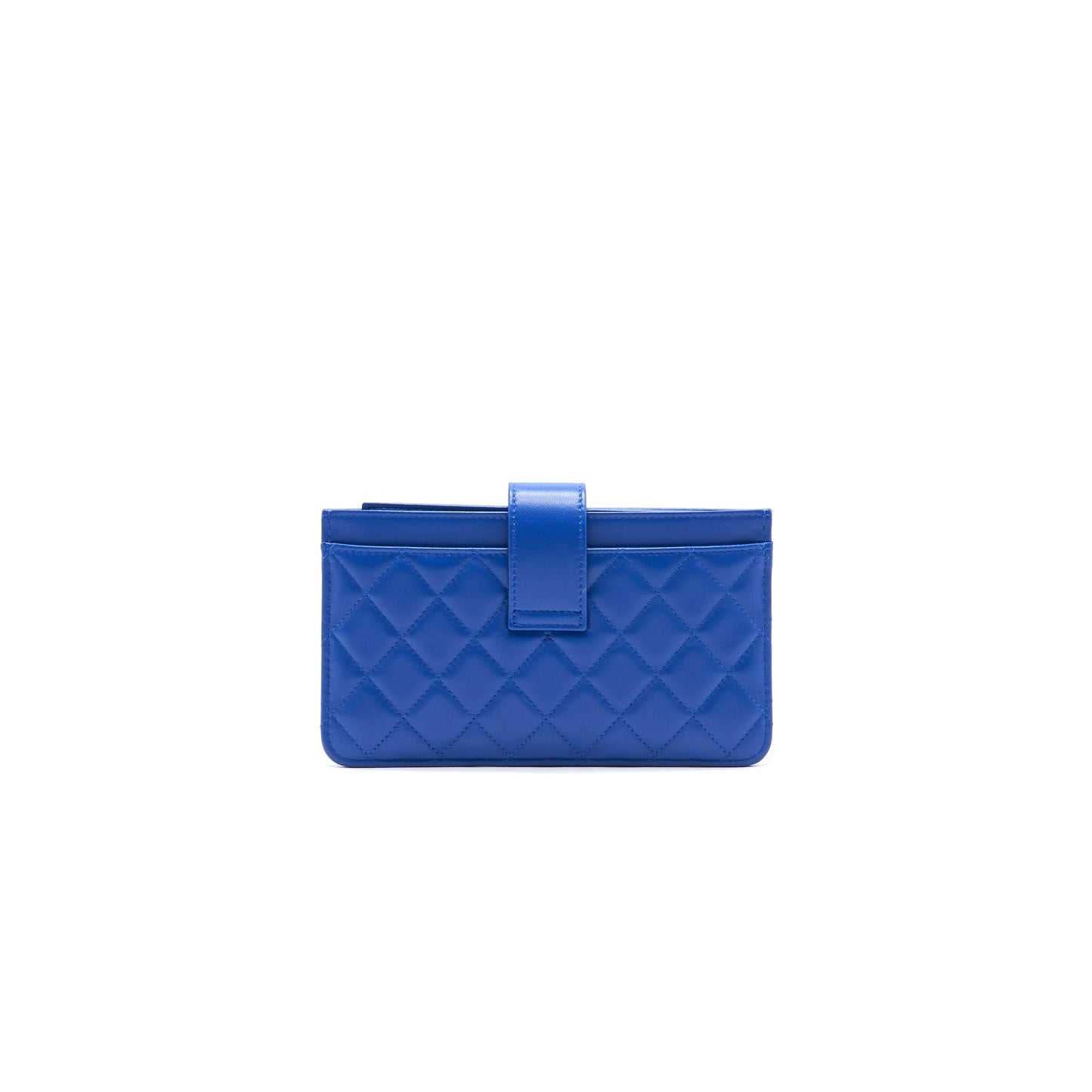 Chanel Classic Pouch Blue SHW