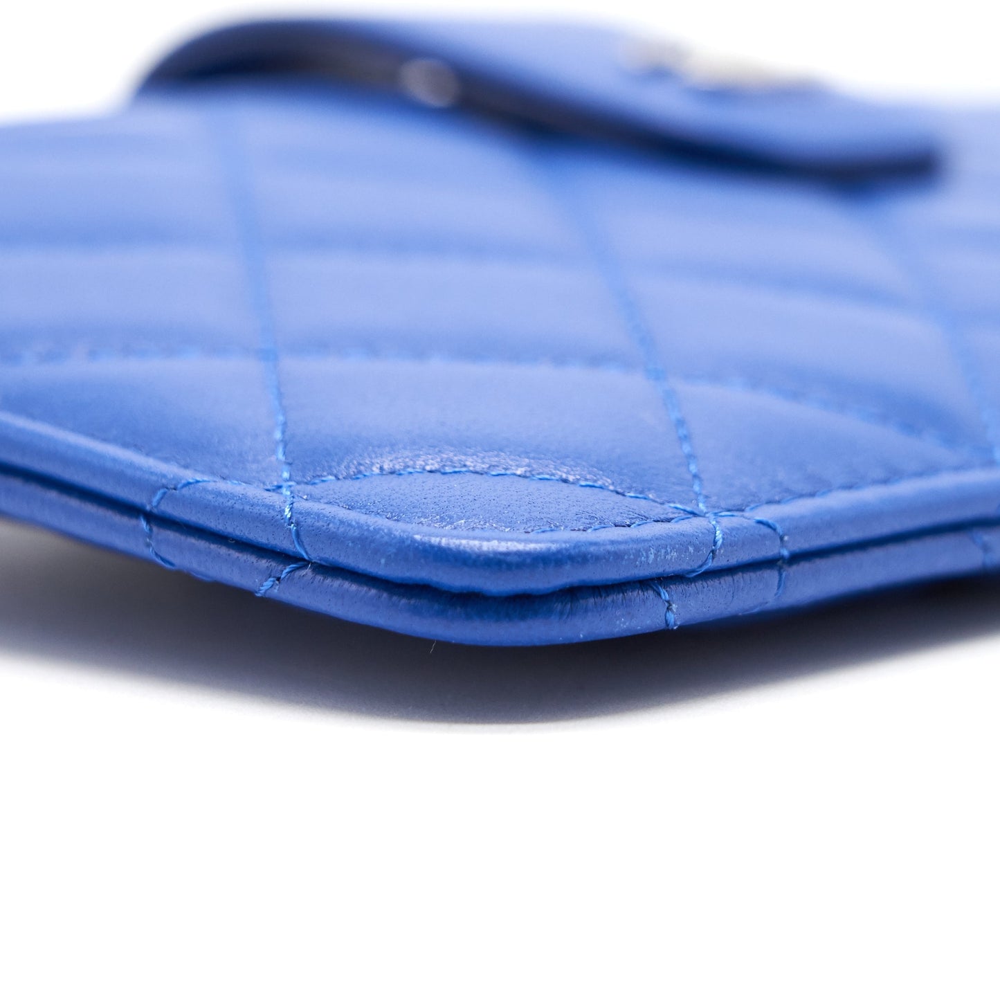 Chanel Classic Pouch Blue SHW