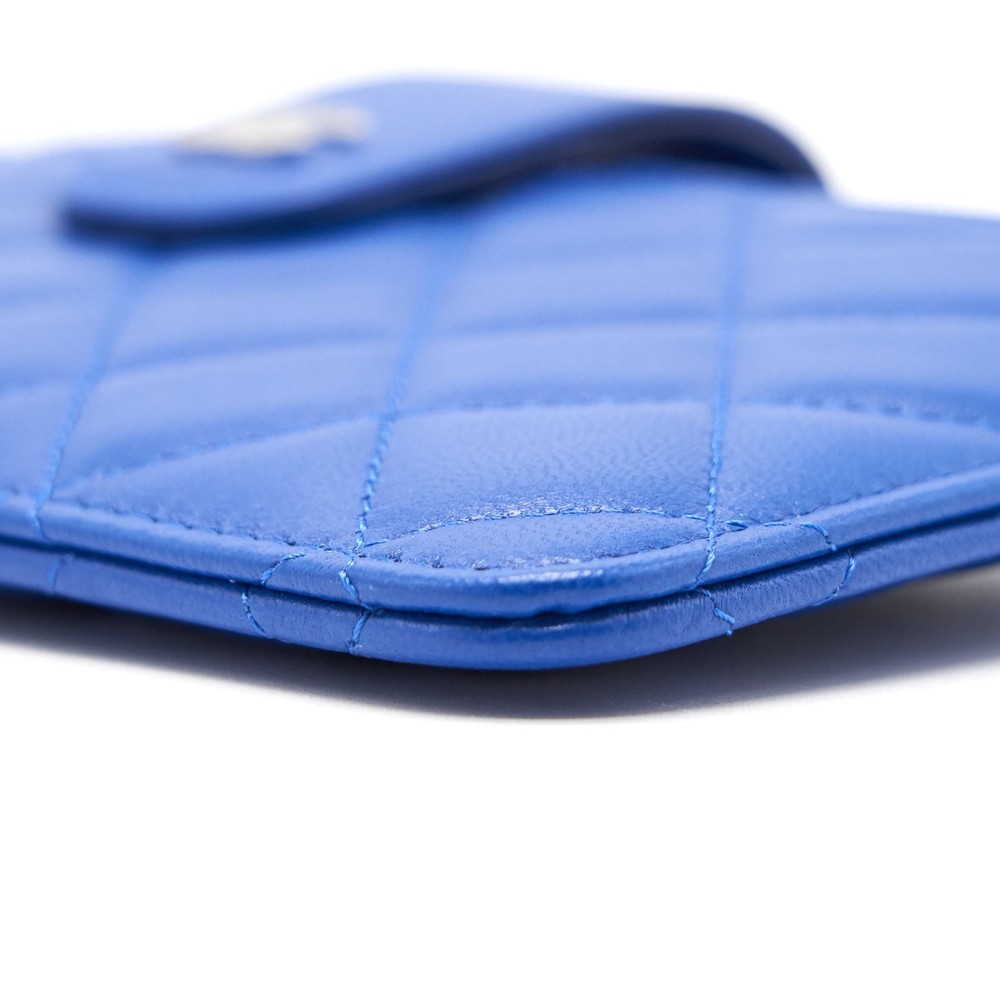 Chanel Classic Pouch Blue SHW