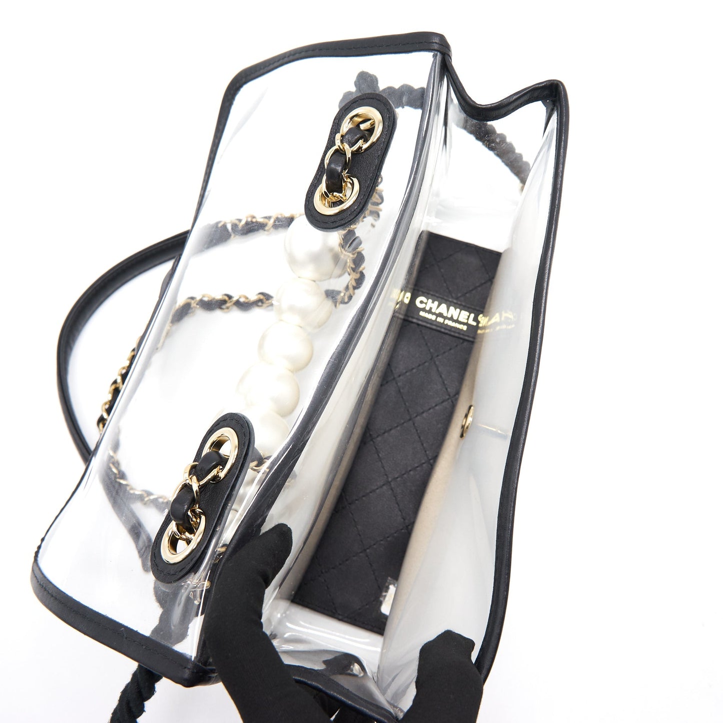 Chanel Transparent "Sand By The Sea" Pearl Flap Bag