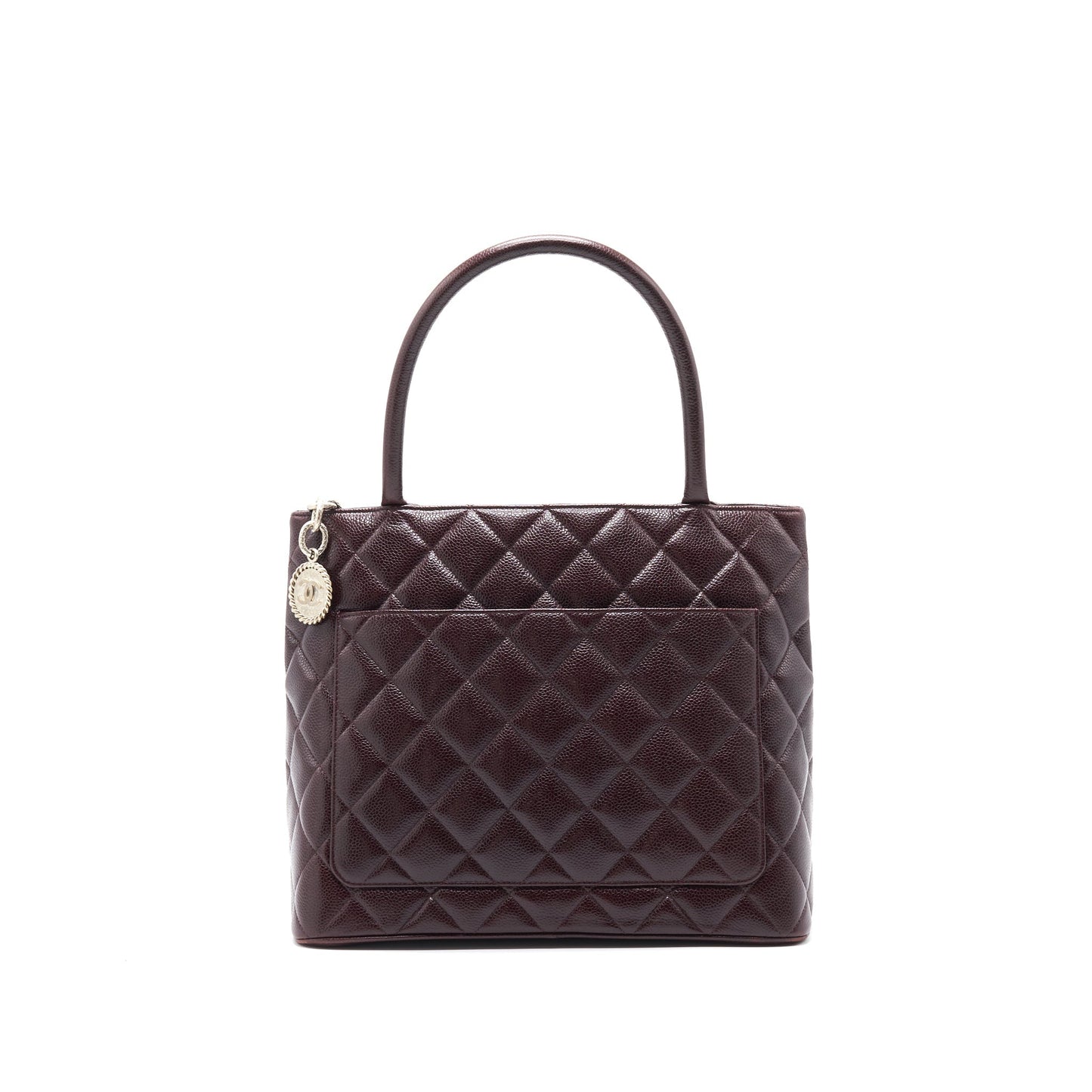 Chanel Cavier Medallion Tote Burgundy