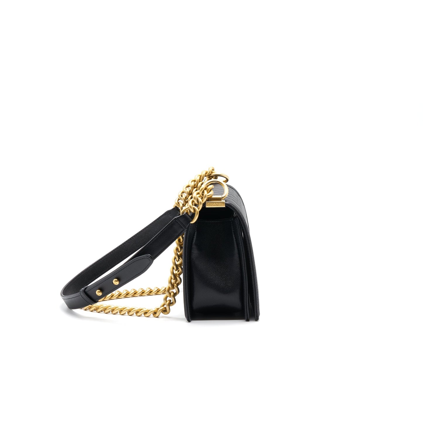 Chanel Boy Chanel Handbag Caviar Black GHW