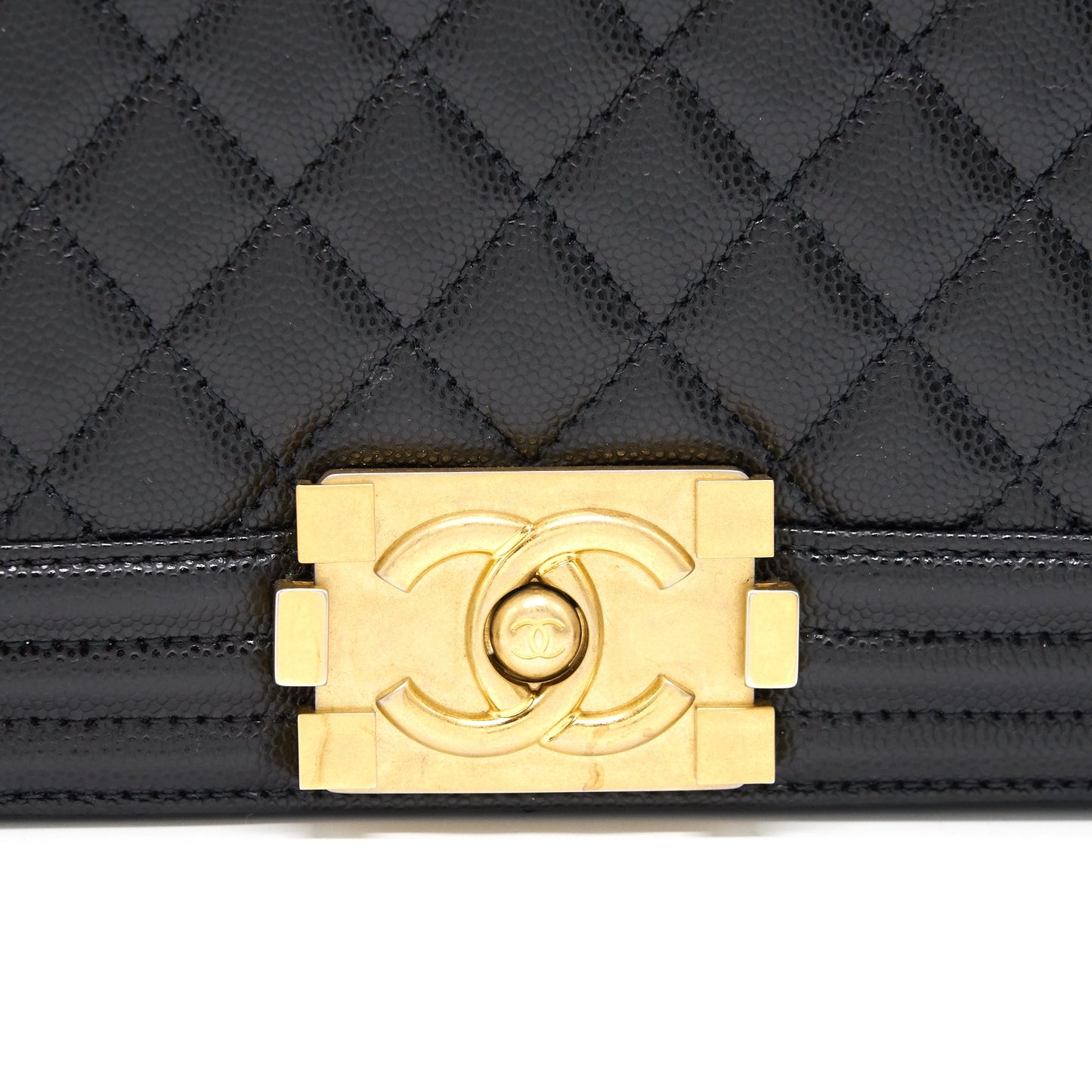Chanel Boy Chanel Handbag Caviar Black GHW