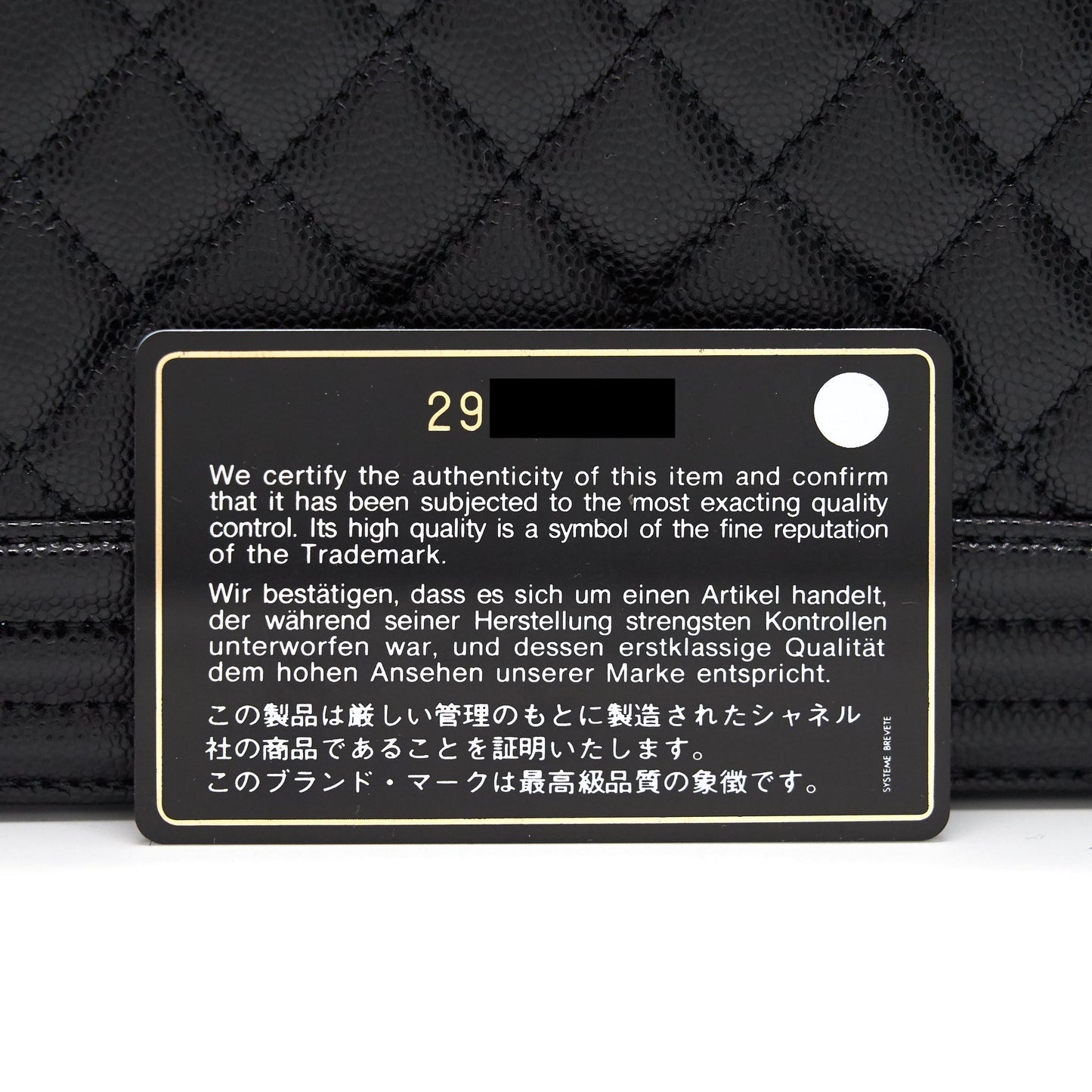 Chanel Boy Chanel Handbag Caviar Black GHW
